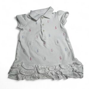 Ralph Lauren White Polo Dress with Embroidered Accents 9M